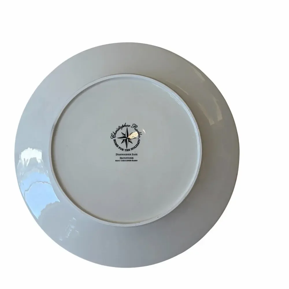 Christopher Radko Letters To Santa Home For The Holidays Dinner Plate 11in
